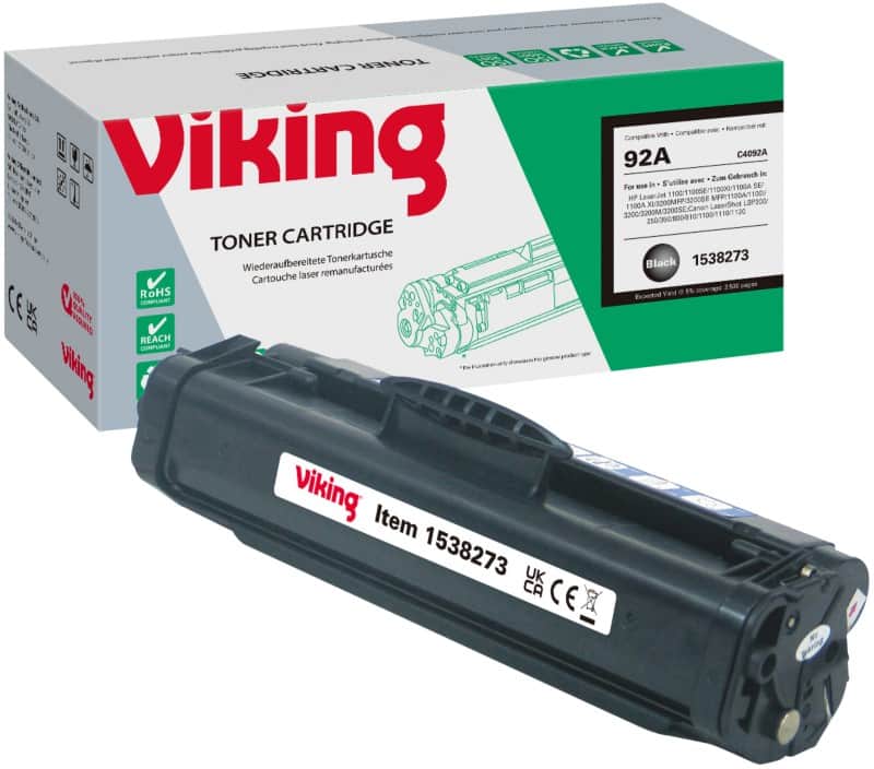Toner Viking 92A compatible HP C4092A Noir