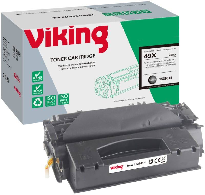 Viking 49X Compatibel HP Tonercartridge Q5949X Zwart