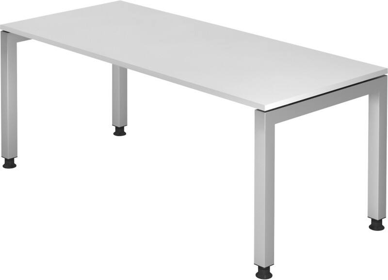 Bureau Hammerbacher J Series VJS Hauteur ajustable Rectangulaire Blanc 4 pieds métalliques 1800 (L) x 800 (P) x 760 (H) mm Acier, Aggloméré