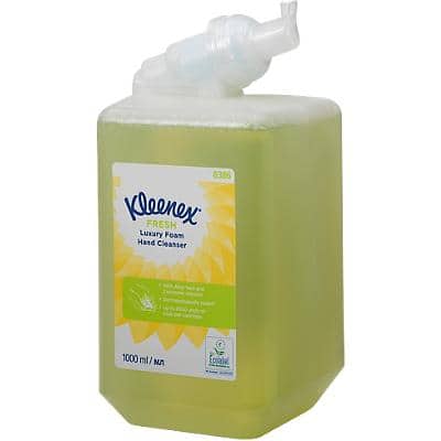 Recharge de savon pour les mains Kleenex Botanics Mousse Extraits d'aloe vera et concombres Vert 6386 6 unités de 1 L