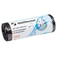 DEISS Universal Plus Licht gebruik Vuilniszakken 30 l 40% gerecycleerd Grijs PE (polyethyleen) 5 micron 50 Stuks