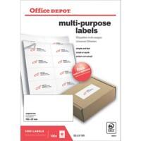 Office Depot Zelfklevende universele etiketten 105 x 57 mm Wit 100 Vellen à 10 Etiketten