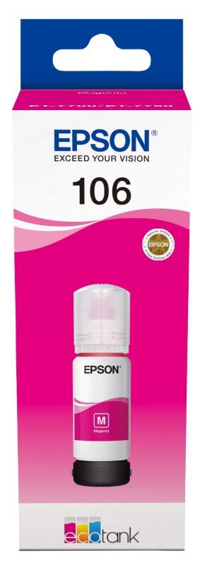Bouteille d'encre Epson 106 D'origine C13T00R340 Magenta 70 ml
