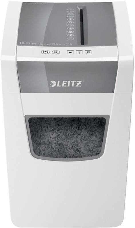 Leitz IQ Slim Home Office P4 Papierversnipperaar Snippers Veiligheidsniveau P-4 10 Vel