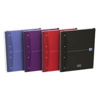 OXFORD Office Essentials A4+ Collegeblok Kleurenassortiment Kartonnen kaft Geruit 120 Vel