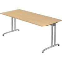 Bureau Hacmerbacher VBS19/3 Imitation érable 180 x 80 x 72 cm