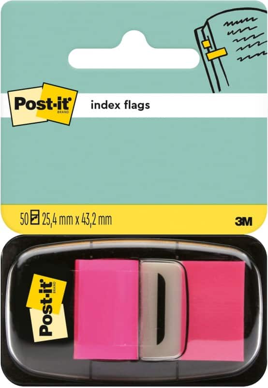 Index adhésifs Post-it Rose 50 Bandes