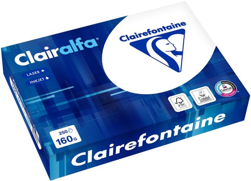 Papier imprimante Clairalfa A4 Clairefontaine Blanc 160 g/m² Lisse 250 Feuilles