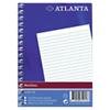 Atlanta A6 Notitieboekje Spiraal Blauw Hardcover Gelinieerd 50 vel