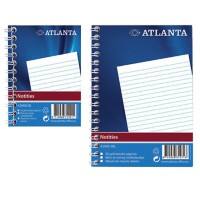 Bloc-notes à spirale Djois Atlanta A7 Bleu Dos rigide Ligné 50 feuilles
