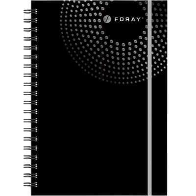 Cahier Foray Executive A4 Ligné Reliure en spirale Carton Dos cartonné Noir Perforé 200 Pages 100 Feuilles