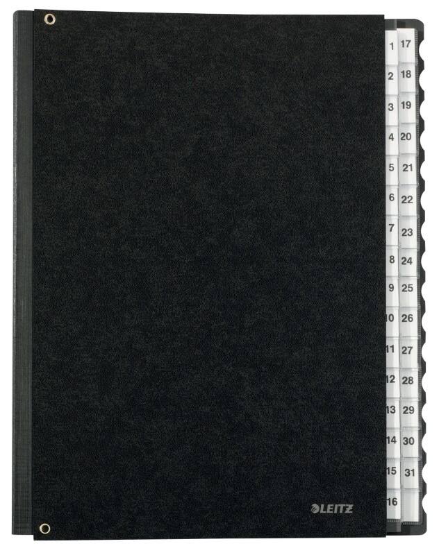 Leitz Sorteermap 5831 A4 Zwart Karton 31 vakken (dag) 27 x 3,5 x 34,5 cm