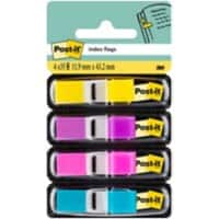 Post-it Indexen Rechthoekig 1,19 x 4,32 cm Kleurenassortiment Mini-Spender 4 Stuks à 35 Strips