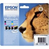 Cartouche jet d'encre Epson T0715 D'origine C13T07154012 Cyan, jaune, magenta, noir Multipack 4 Unités