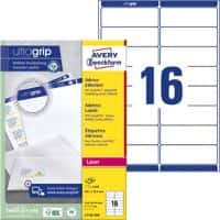 Étiquettes d’adresse Avery L7162-250 Autocollantes 99,1 x 33,9mm Blanc 250 Feuilles de 16 Étiquettes