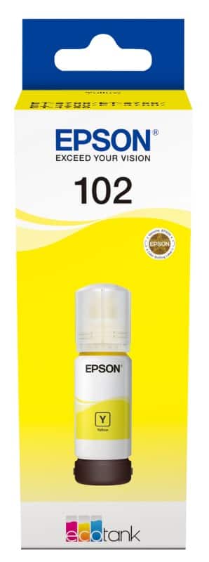Bouteille d'encre Epson 102 D'origine C13T03R440 Jaune 70 ml