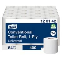 Tork Universal Toiletpapier T4 1-laags 120142 64 Rollen à 400 Vellen
