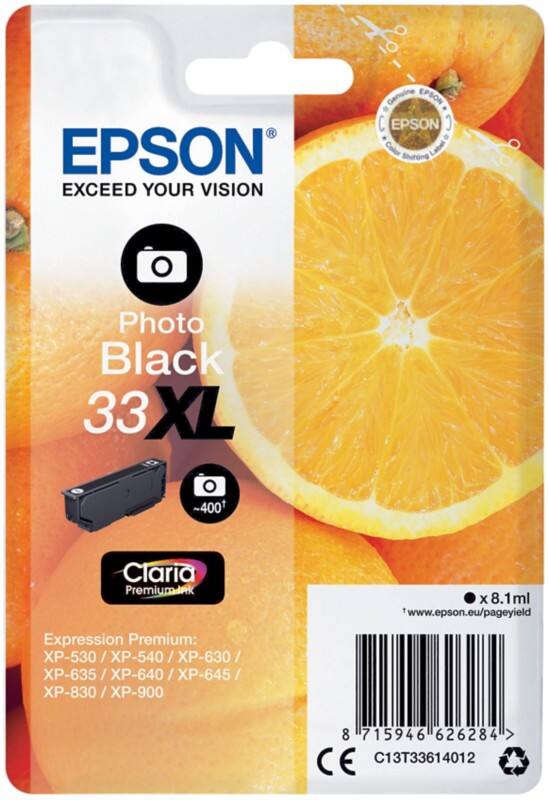 Epson 33XL Origineel Inktcartridge C13T33614012 Zwart
