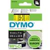 Ruban d'étiquettes DYMO D1 Authentique 40918 S0720730 Autocollantes Noir sur Jaune 9 mm x 7 m
