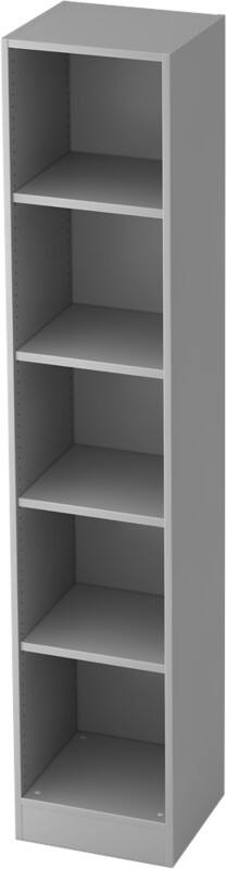 Hammerbacher Boekenkast 4 Planken 406 x 400 x 2.004 mm Grijs