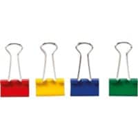 Office Depot Papierklemmen Foldback Clips 19 mm Kleurenassortiment Metaal 50 Stuks