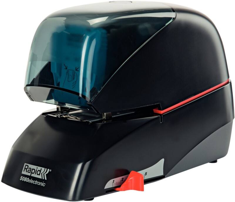 Rapid Supreme Elektrische nietmachine 5080e Volledig strip 80 Vellen Zwart 5080 Kunststof, metaal