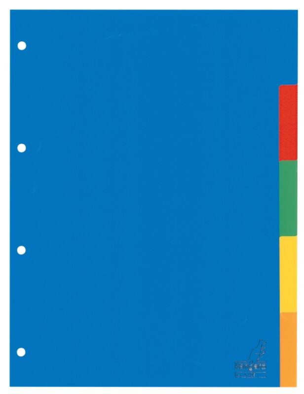 Intercalaires vierges Vierge KANGARO  A4 Assortiment 10 intercalaires PP (Polypropylène) 4 Perforations A405