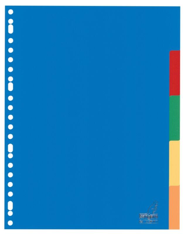 Intercalaires vierges Vierge KANGARO  A4 Assortiment 10 intercalaires PP (Polypropylène) 23 Perforations A405M