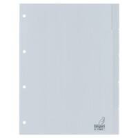 Intercalaires KANGARO G405F polypropylène A4 5 intercalaires vierge 4 trous Gris