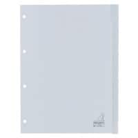 Intercalaires KANGARO Vierge A4 Gris Transparent 10 intercalaires Polypropylène Rectangulaire 4 Perforations G410F