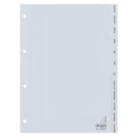 Tabbladen G412J A4 Grijs 12 tabs 4-gaats polypropyleen jan - dec