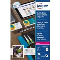 AVERY Zweckform Visitekaartjes C32026-25 Wit A4 85 x 54 mm 25 Vellen à 10 Stuks