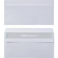 Enveloppes Office Depot Sans fenêtre DL 220 (l) x 110 (h) mm Autocollante Blanc 80 g/m² 100 Unités