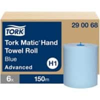 Tork Advanced Handdoekrol H1 Rol Blauw 2-laags 290068 6 Rollen à 150 m