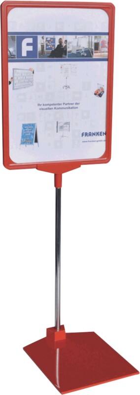 Franken Dubbelzijdig Displaystandaard A4 Metaal Rood
