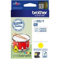 Cartouche jet d’encre Brother D'origine LC22UY Jaune