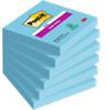 Post-it Super Sticky Notes 76 x 76 mm Blauw Vierkant Blanco 6 blokken à 90 Vellen