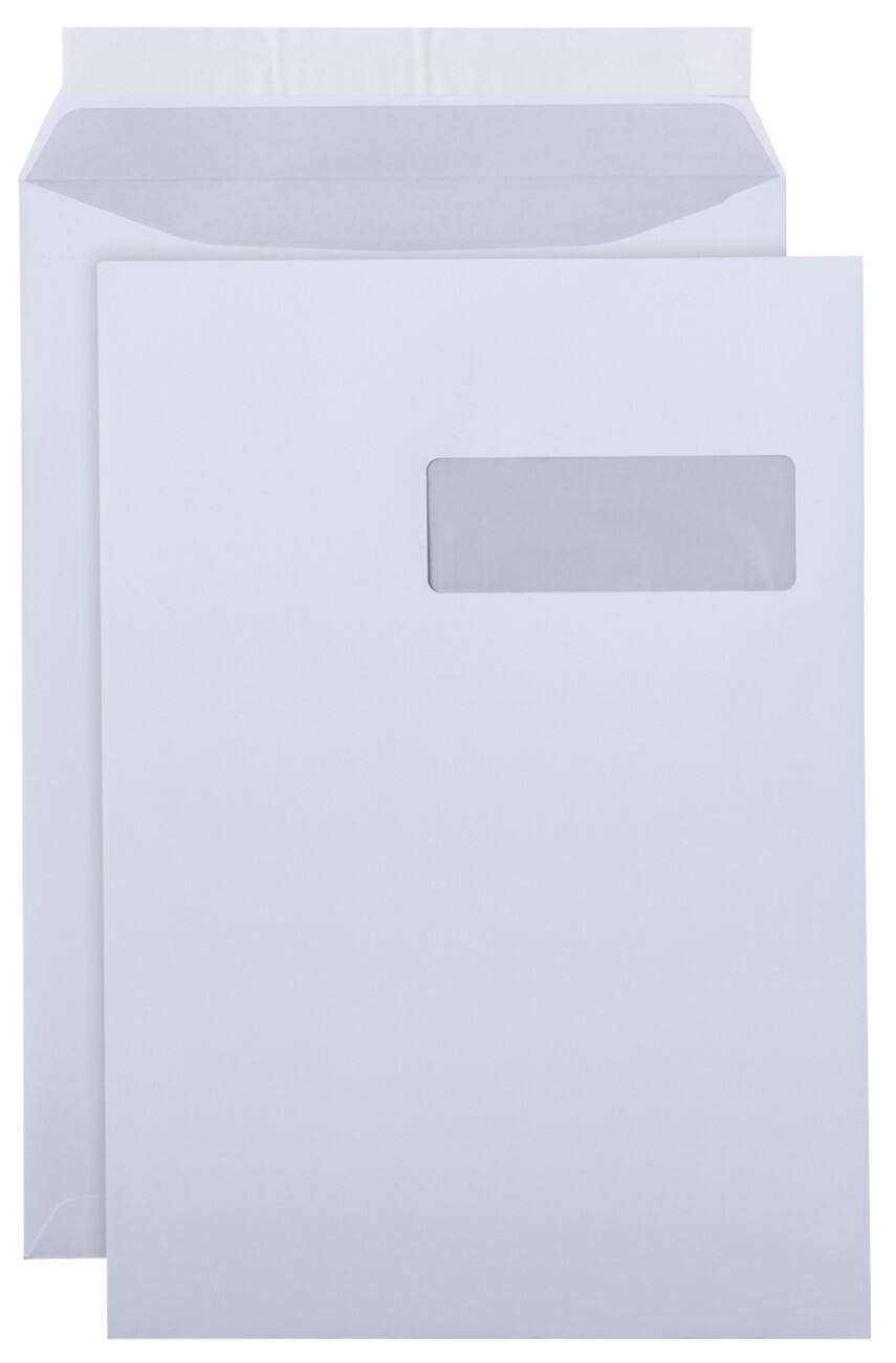 Office Depot Enveloppen C4 120 g/m² Met Venster Kleefstrip 250 Stuks