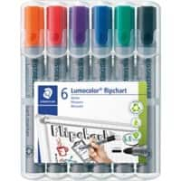 STAEDTLER 356 WP6 Flipchart marker Ronde punt Kleurenassortiment 6 Stuks