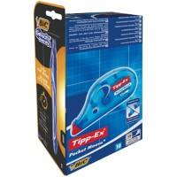 Roller de correction Tipp-Ex Mouse 4.2 mm x 10 m Blanc 10 Unités + 1 BIC Gelocity Quick Dry GRATUIT