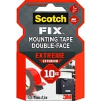 Ruban adhésif de montage Scotch-Fix Exterior Gris 19 mm x 1,5 m