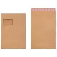 Office Depot Enveloppen Met Venster C4 229 (B) x 324 (H) mm Kleefstrip Bruin 130 g/m² 100 Stuks
