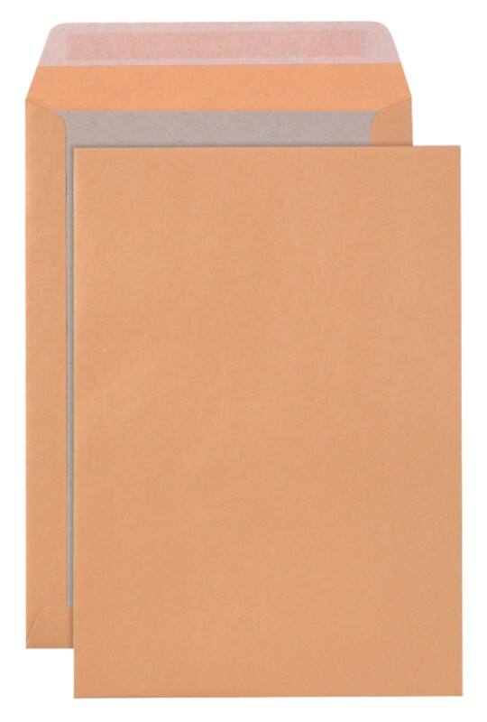 Enveloppes à dos carton Viking C4 Bande adhésive Brun 229 (L) x 324 (H) mm Sans Fenêtre 110 g/m² Recycled 100 Unités