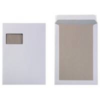 Enveloppes dos carton Office Depot C4 120 g/m² Blanc Avec Fenêtre Bande adhésive 229 x 324 mm 100 Unités