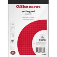 Bloc-notes Office Depot Blanc A6 Quadrillé 80 Feuilles
