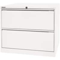 Armoire de classement Bisley Acier 2 Tiroirs Verrouillable 800 x 622 x 711 mm Blanc signalisation