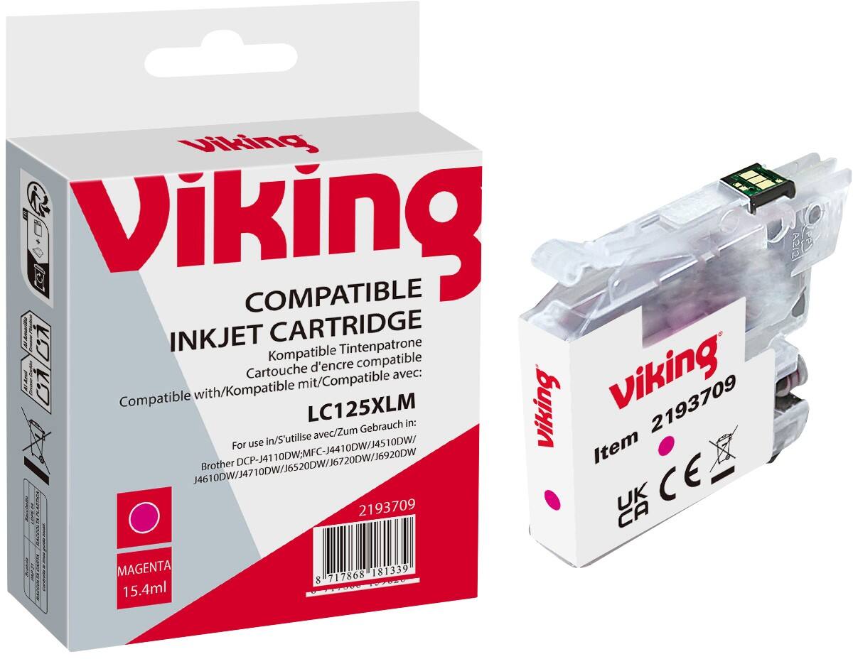 Cartouche jet d'encre Office Depot Compatible Brother LC125XL Magenta