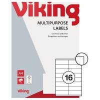 Étiquettes multifonction Viking 2195374 Adhésif Blanc 105 x 35 mm 100 feuilles de 16 étiquettes