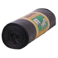 Komo Vuilniszakken 60 l Trekbandsluiting Zwart Kunststof 55 micron 15 Stuks