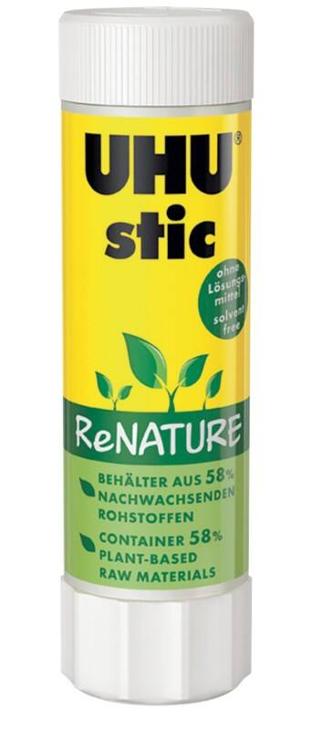 UHU ReNATURE Lijmstift Niet-permanent Transparant 40 g